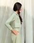 JACQUARD CROPPED SHIRT WITH FLAP POCKETS